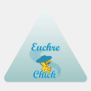 Pegatina Triangular Euchre Chick #3