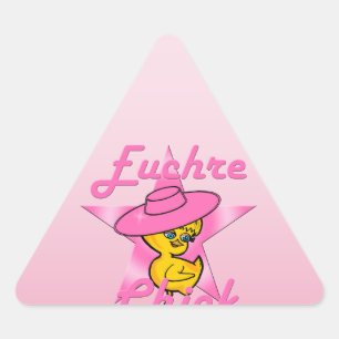 Pegatina Triangular Euchre Chick #8