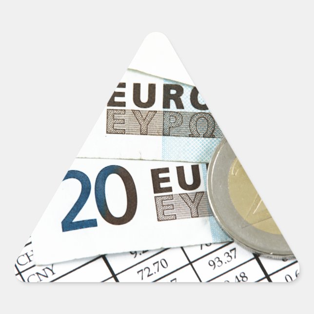 Pegatina Triangular Euros (Anverso)