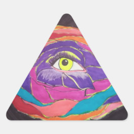 Pegatina Triangular Excelencia Floreciente