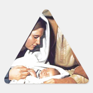 Pegatina Triangular fe bíblica Jesucristo inspiracional orar oración