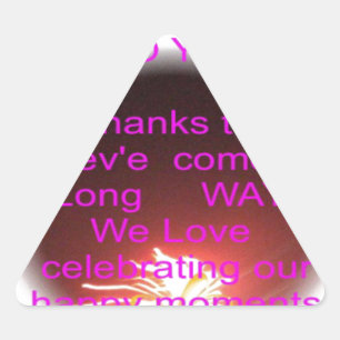 Pegatina Triangular Feliz cumpleaños a tu arte Imprimir