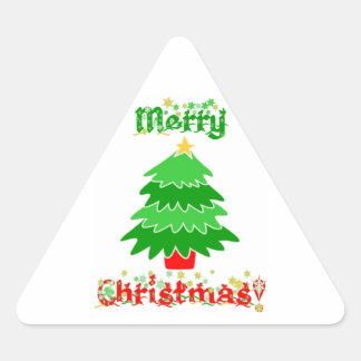 Pegatina Triangular Feliz Navidad