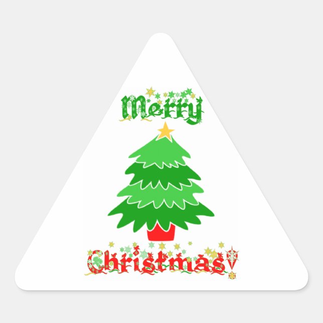 Pegatina Triangular Feliz Navidad (Anverso)