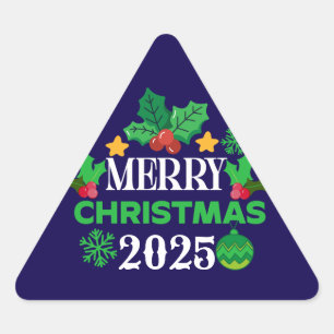 Pegatina Triangular Feliz Navidad 2025-86303