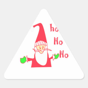 Pegatina Triangular Feliz Navidad Feliz Navidad Feliz Navidad Gracioso