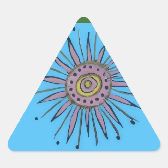 Pegatina Triangular Feliz Navidad Sunshine Holiday.png (Anverso)