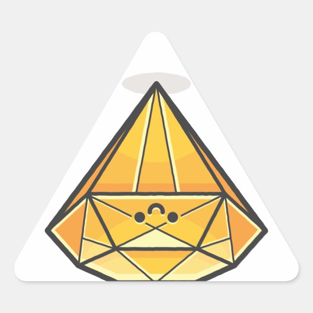 Pegatina Triangular Feliz sonrisa Diamond (Anverso)