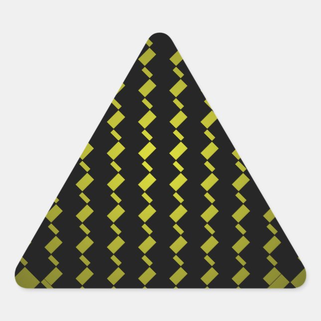 Pegatina Triangular FengShui Fusion Army Green Black Geometric Hipster (Anverso)