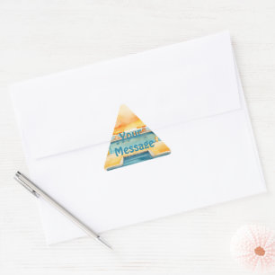 Pegatina Triangular Fiesta de verano de la piscina acuática