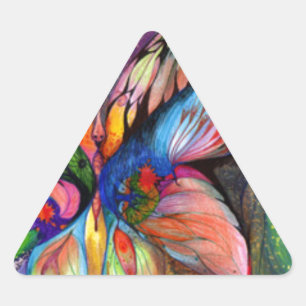 Pegatina Triangular Flor del país de los sueños