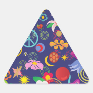 Pegatina Triangular Floral de Boho