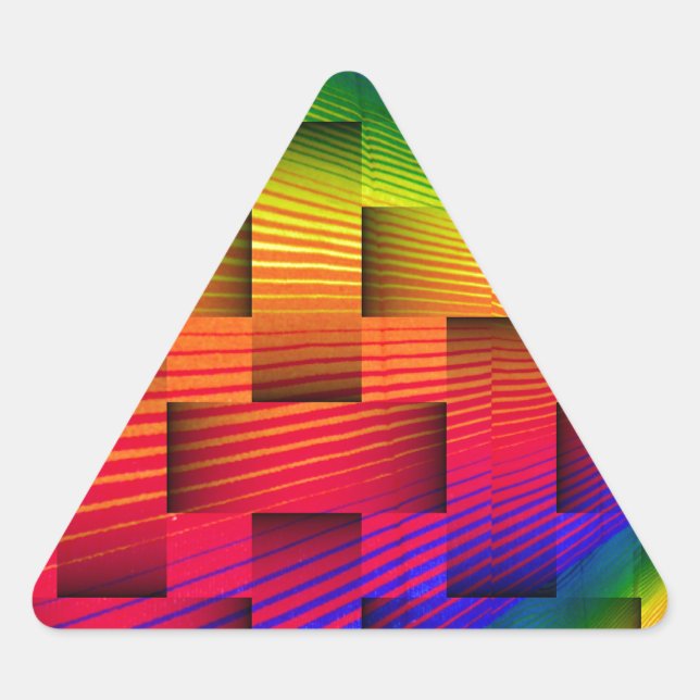 Pegatina Triangular Flujos de amor_ (Anverso)