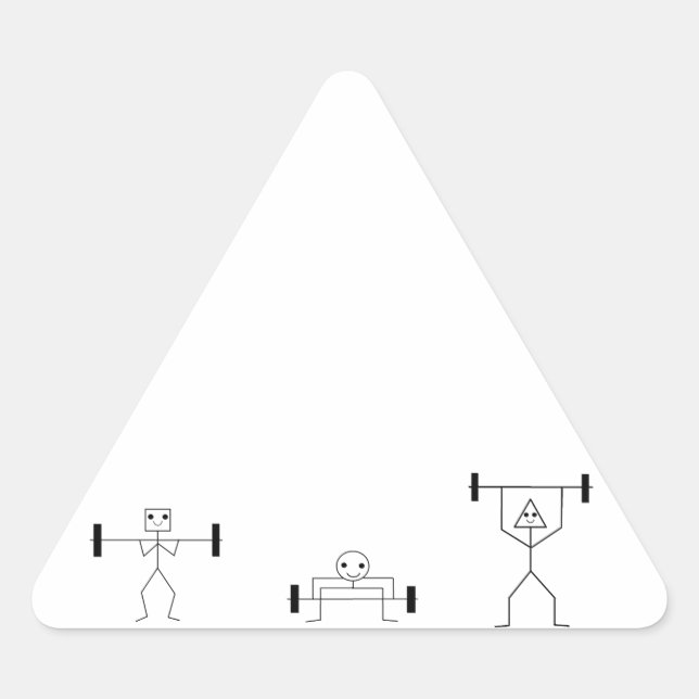 Pegatina Triangular formas de fitness (Anverso)
