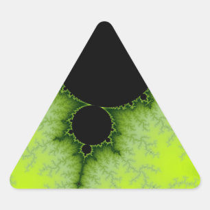 Pegatina Triangular Fractal verde