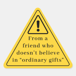 Pegatina Triangular Funny Yellow Warning Sticker | Happiness Alert