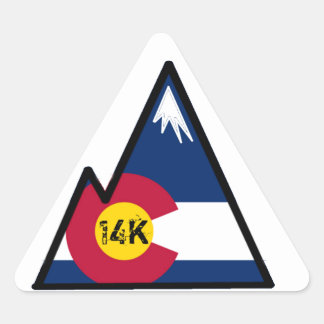 Pegatina Triangular gastrador de pico de 14k en colorado