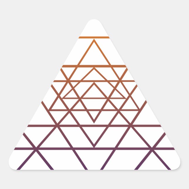 Pegatina Triangular Geometría sagrada (Anverso)