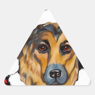 PEGATINA TRIANGULAR GERMAN SHEPHERD