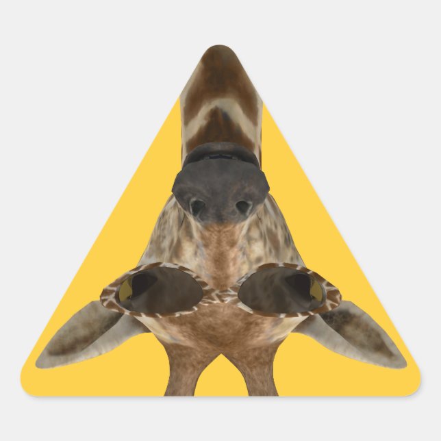 Pegatina Triangular Giraffe Incognito (Anverso)