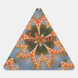 Pegatina Triangular Giraffe Resumen de arte Imprimir