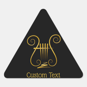 Pegatina Triangular Golden Lyre