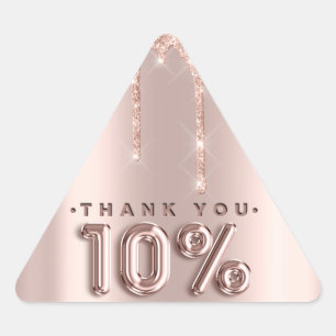 Pegatina Triangular Gracias Comprar Rosas de goteo 10%Off Triangle