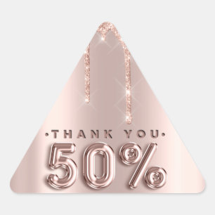Pegatina Triangular Gracias Comprar Rosas de goteo 50%Off Triangle