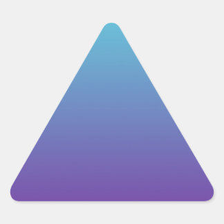 Pegatina Triangular Gradiente de Fondo Simple Turquesa Azul Púrpura