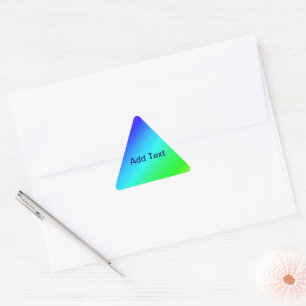 Pegatina Triangular Gradiente diagonal arcoiris azul a verde