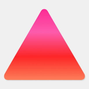Pegatina Triangular Gradiente rosa, rojo y Naranja