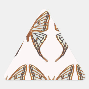 Pegatina Triangular "Graellsia isabellae o polilla lunar española"