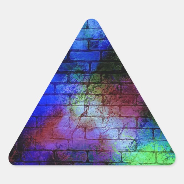 Pegatina Triangular Graffiti mural (Anverso)