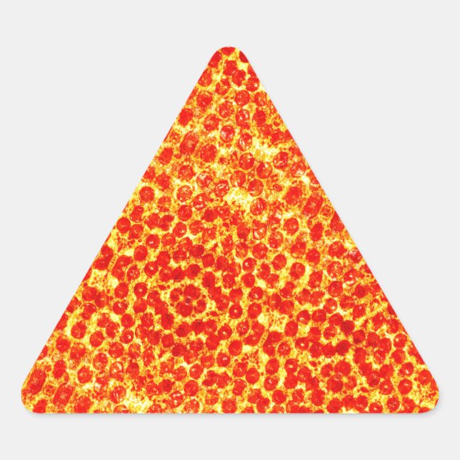Pegatina Triangular Gran patrón de pizza (Anverso)