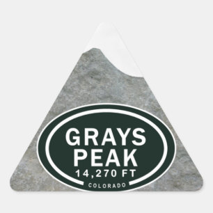 Pegatina Triangular Grays Peak 14.270 Pegatinas de CO Mountain
