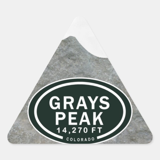 Pegatina Triangular Grays Peak 14.270 Pegatinas de CO Mountain (Anverso)