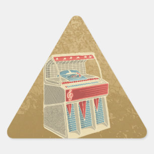 Pegatina Triangular Grunge Jukebox