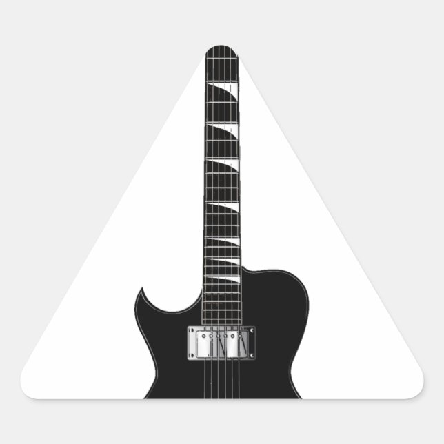 Pegatina Triangular Guitarra eléctrica (Anverso)