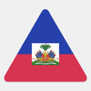 Pegatina Triangular Haití - Bandera haitiana
