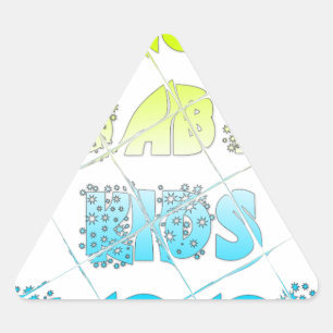 Pegatina Triangular Hakuna Matata Baby Kids Colores Felices Impresión 