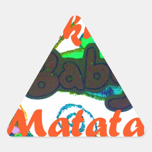 Pegatina Triangular Hakuna Matata Baby.png (Anverso)