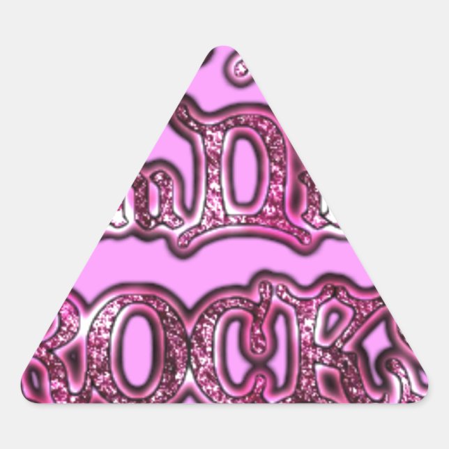 Pegatina Triangular Hakuna Matata Comunicación ROCKS Arte Imprimir (Anverso)