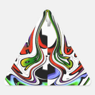 Pegatina Triangular Hakuna Matata con Whirl Resumen y Gradientes