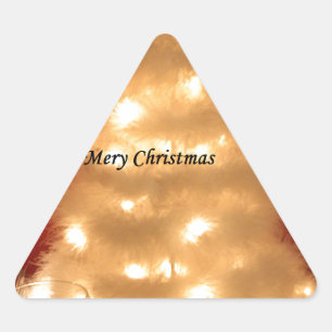 Pegatina Triangular Hakuna Matata Feliz Navidad blanco