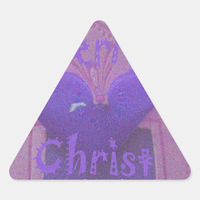 Pegatina Triangular Hakuna Matata Merry Christmas Love Design.jpg (Anverso)