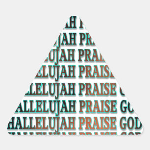 Pegatina Triangular Hallelujah Alabado a los Pegatinas de Dios