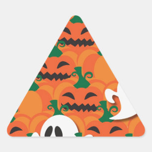 Pegatina Triangular Halloween Halloween Parche De Fantasmas