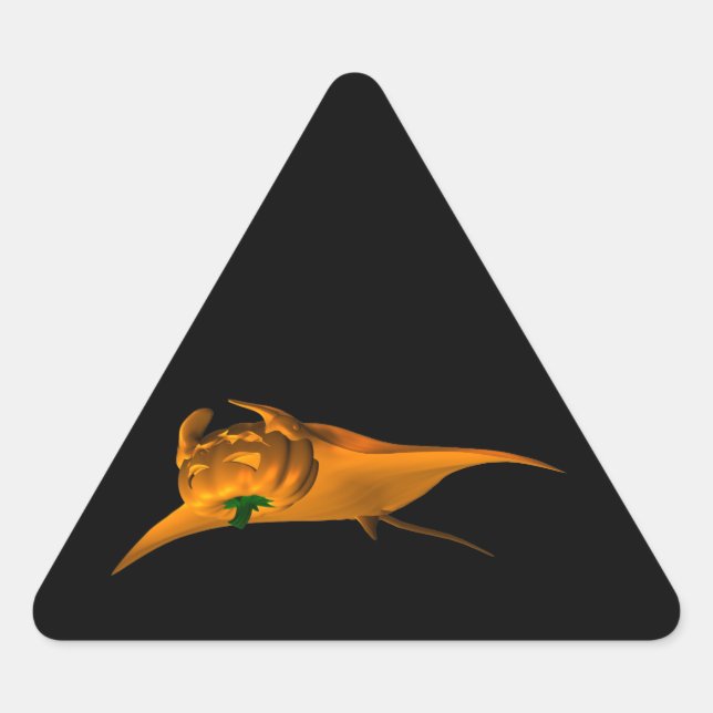 Pegatina Triangular Halloween Manta Ray (Anverso)