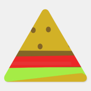 Pegatina Triangular hamburguesa comida rápida hamburguesa
