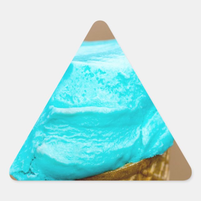 Pegatina Triangular Helado con macro de gofre (Anverso)